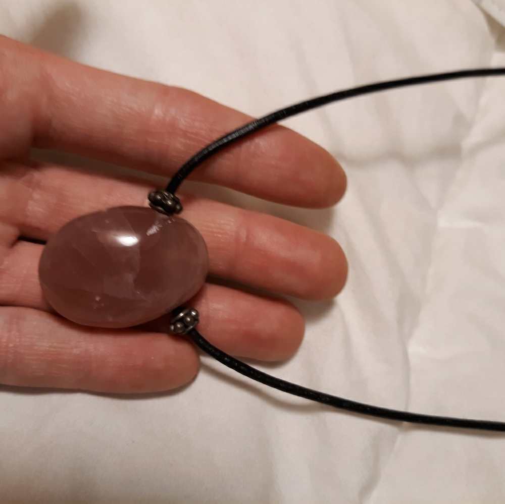Rose quartz necklace